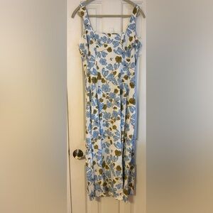 Joie  Blue Floral Midi Dress